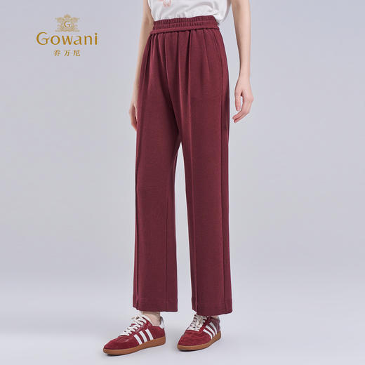 乔万尼新品2025冬宽松舒适休闲运动风软糯直筒裤ED4F706 商品图3