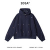 SDSA男士秋冬新款痞帅男装潮牌趣味卡通刺绣标连帽卫衣宽松百搭 商品缩略图1