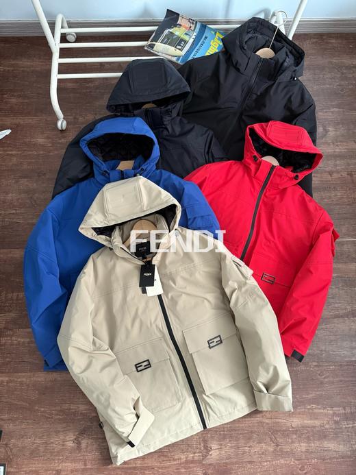 FENDI芬迪户外压胶防风防水P棉轻量化多口袋棉服外套 商品图2