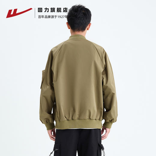 回力外套男生春秋款美式风街头vintage棒球服秋季工装飞行员夹克 商品图3