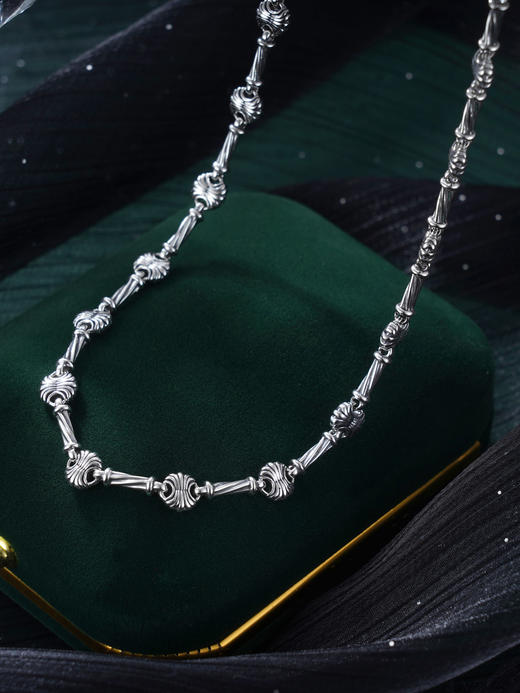 子佩集S925银【沙滩伴奏】项链纯银【XL-5931】原创2克罗心2501 商品图0