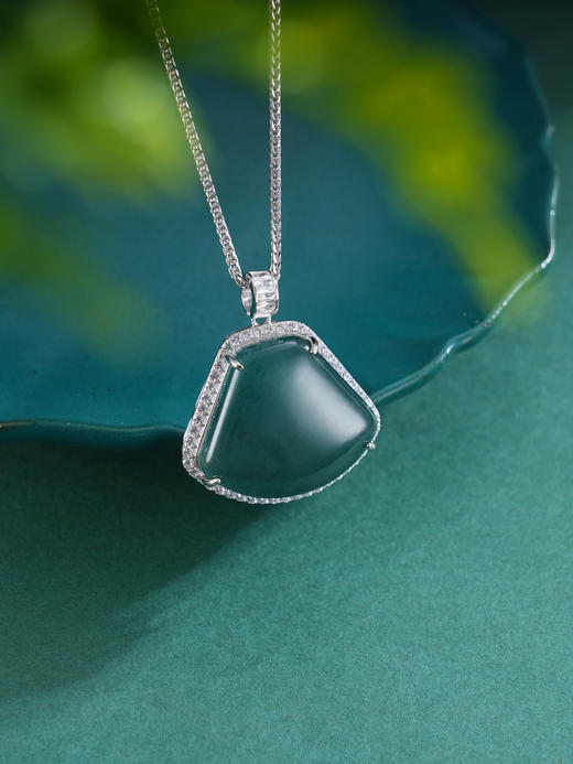 子佩集S925银【静谧之韵】套链纯银【YL-7421】时尚翡翠项链2501 商品图4