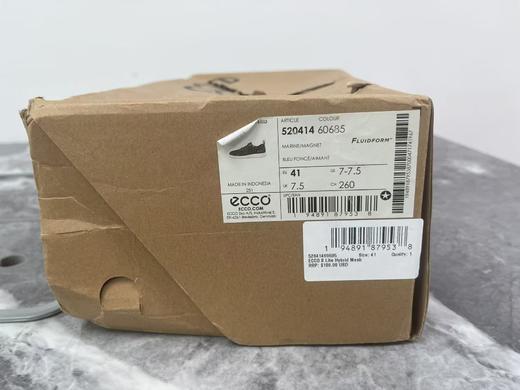 瑕疵ECCO/爱步 男士春秋防滑网眼透气系带圆头休闲鞋板鞋 混动520414 商品图5