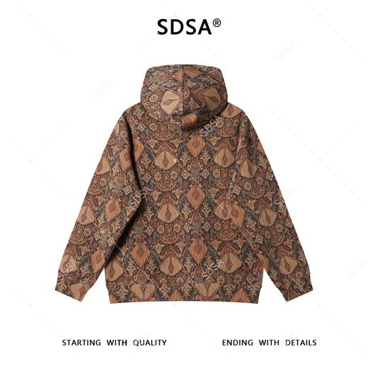 WY1369SDSA男士秋冬新款痞帅男装设计师抽象图案连帽卫衣时尚百搭上衣 商品图5