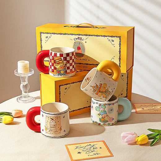 摩登主妇星星人联名马克杯礼盒陶瓷水杯乔迁新居生日礼物咖啡杯子 商品图4