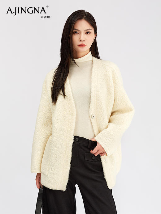 【淘衣节专享】阿菁娜冬日摩洛哥风绵羊毛针织外套F30D207001 商品图0