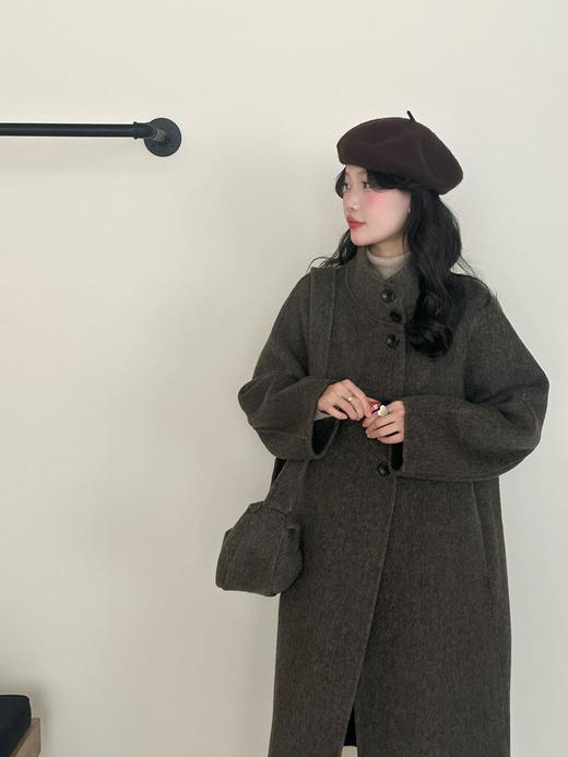 【YW】无忧购秋冬韩版送包包两件套韩系减龄宽松型呢子大衣（截单后3-5天发货） 商品图0