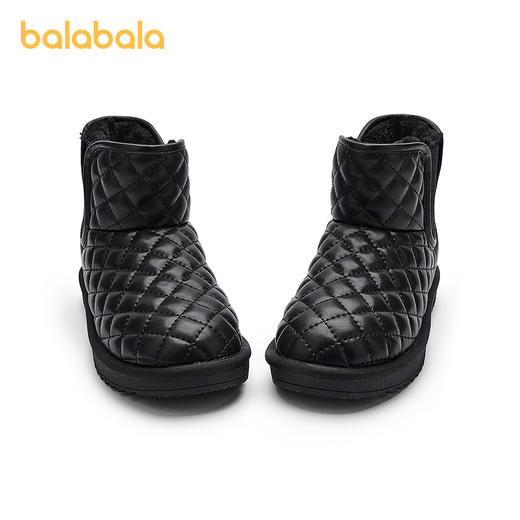 巴拉巴拉童鞋儿童雪地靴男童加厚加绒棉靴冬季靴子防滑棉鞋一脚蹬 商品图4