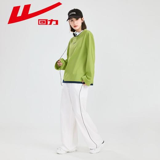 回力假两件卫衣女2025春新款小个子外穿宽松休闲百搭上衣套装T恤 商品图7