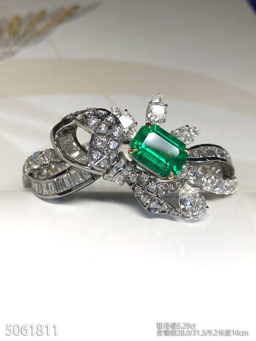 5.29ct祖母绿钻石手链，赞比亚【5061811】具体价格微信咨询 商品图3