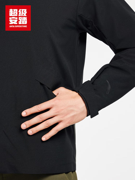 超级安踏防水连帽夹克男秋冬保暖磨毛运动外套通勤上衣152547606U 商品图3