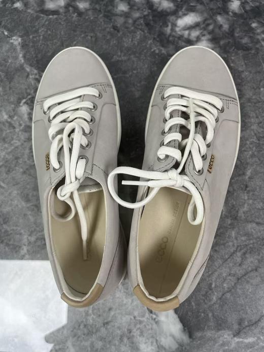 瑕疵ECCO/爱步 女士低帮平底小白鞋休闲板鞋 柔酷7号430003 商品图0