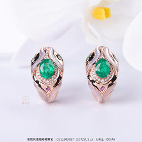 【舍我其谁】祖母绿耳钉    CB12502027