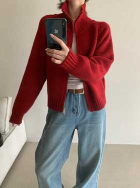 GZ温柔针织双拉链慵懒风开衫保暖毛衣(LH)(LD)-纪念日百货168145991