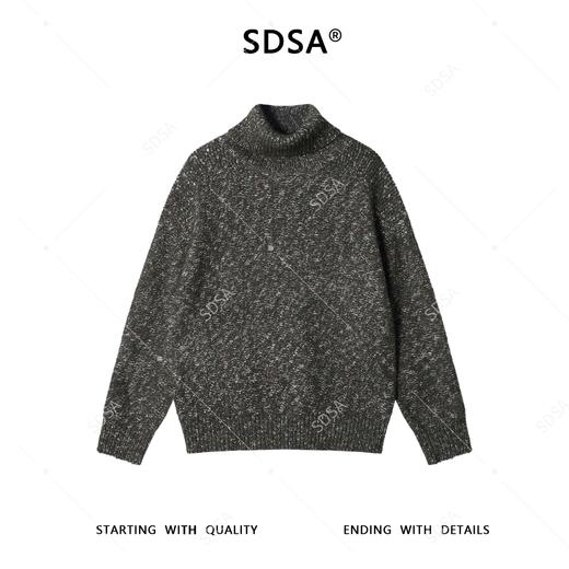 72673SDSA男士秋冬新款痞帅男装潮牌慵懒风可翻高领毛衣百搭套头针织衫 商品图1