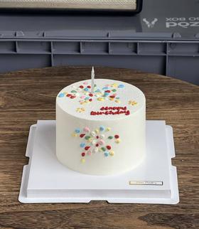 简约烟花手绘蛋糕