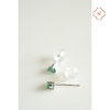 米马饰物 哥伦比亚祖母绿 18K金镶心形耳钉 小巧别致 商品缩略图4