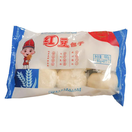 爱菊红豆包子80g*6个 商品图0