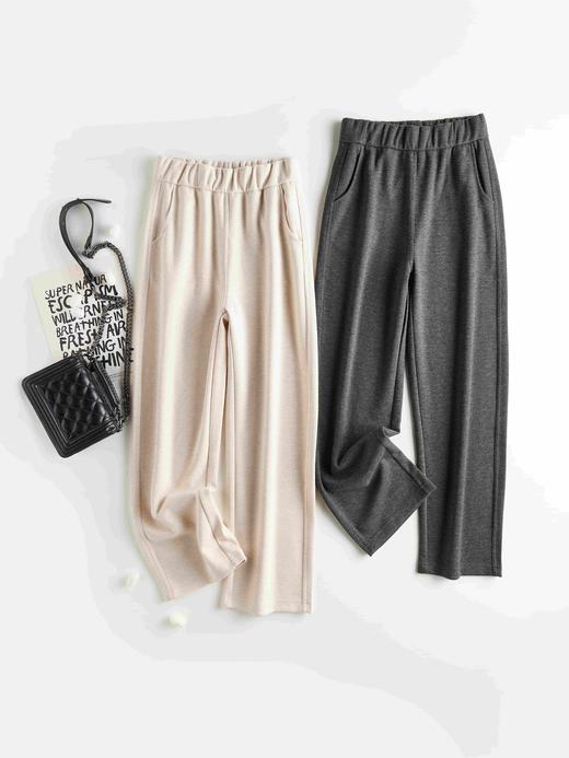 【多妈团购 人字纹羊毛蚕丝裤202538】羊毛的细腻与蚕丝的柔滑，保暖又亲肤，松紧腰更包容更方便，温柔沉稳，秋冬比必入-连横 商品图8