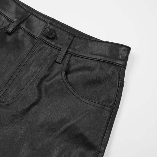 ROMI STUDIO“棕标系列”植鞣弹力羊皮垂感哑光九分皮裤RWCAXG6473 商品图2