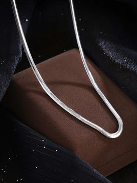 子佩集S925银【美之霜语】项链【XL-5790】纯银原创2蛇骨项链2502