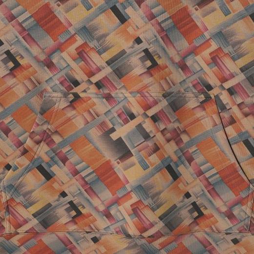 WY1329SDSA男士秋冬新款痞帅男装潮牌不规则拼色连帽卫衣百搭时尚上衣 商品图3