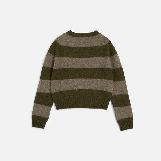 YMC JETS STRIPE KNIT 英国羊羔毛女装圆领条纹毛衣 商品图4