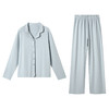 森岛 秋冬纯色女士家居服纽扣翻领长袖上衣长裤套装宽松外穿睡衣 商品缩略图4