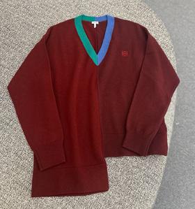 女款拼接针织毛衣ho014