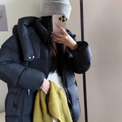 90白鸭绒2025冬新款连帽宽松茧型云朵泡芙羽绒服女中长款显瘦加厚 2508 商品图9