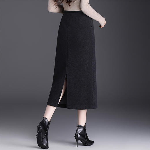 羊毛包臀裙时尚直筒半身裙，厚款中长款女装一步裙MYX-JYX-2965-Y 商品图3