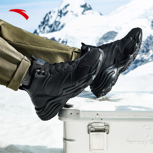 安踏引力丨加绒加厚皮面保暖棉鞋男冬季大棉鞋运动鞋112548954 商品图4