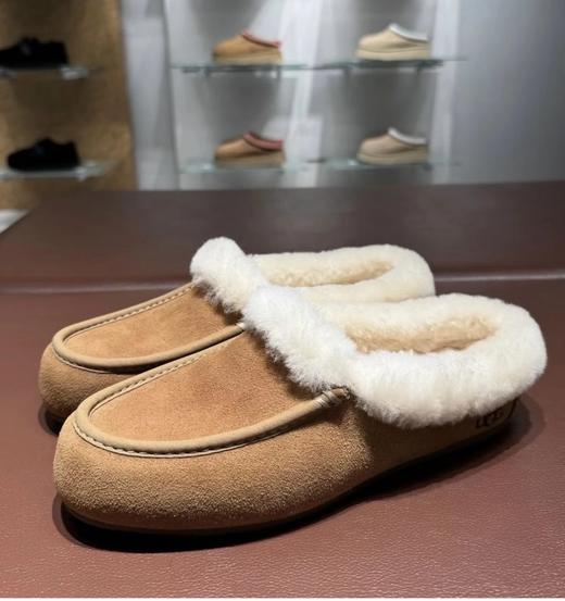 懒人必备 油叽叽系列 安思丽穆勒 平底毛毛拖鞋  皮毛一体雪地靴 商品图1
