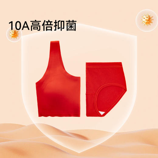 MILOFISH米乐鱼2026年少女新年内衣内裤袜子组合 守护3件套 岁岁平安 商品图2