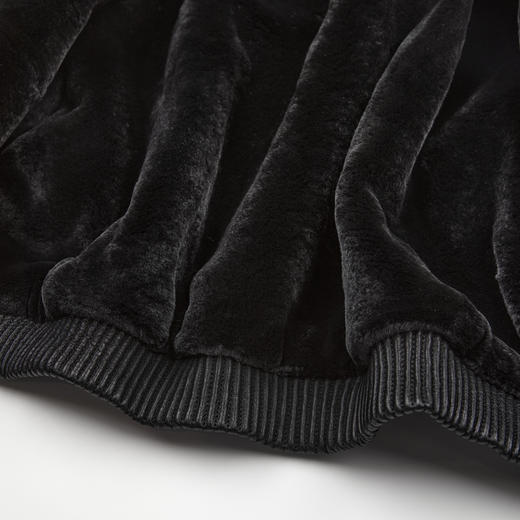 ROMISTUDIO“新西兰雾感小羊皮”拼獭免绒拉贡领皮草 RWCWWG6582 商品图5