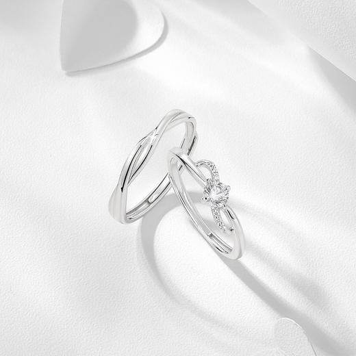 卡蒂罗KADER 无限眷恋情侣对戒 蝴蝶结钟爱久久轻奢小众原创可调节一对设计 闪耀吸睛恋爱频率#好运 商品图4