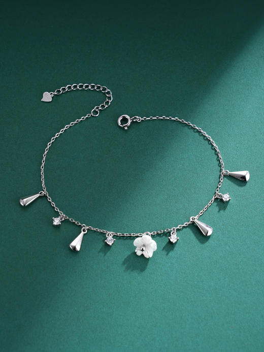 子佩集S925银【春瑶】手链【SL070030】纯银时尚和田玉花朵2502 商品图0