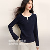 【11/19新品】熙世界叠穿撞色圆领假两件T恤女长袖内搭打底衫上衣2025秋季新款 商品缩略图1