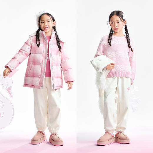 【实体店同款】女童全腰针织长裤冬季新款安奈儿童装AG546083 商品图3