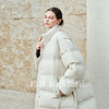 棉仓367615009-【黑标】压胶长款羽绒服女25秋冬90白鹅绒气质立领外套 商品缩略图1