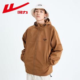 回力外套男春秋款美式休闲冲锋机能风连帽夹克宽松潮牌工装登山服