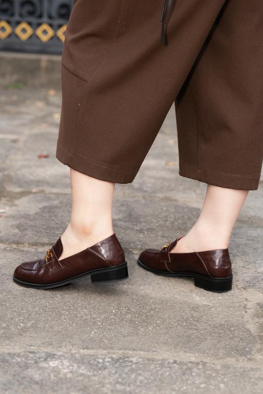 15天发货【「全真皮」通勤乐福鞋】36-43码，深棕色，鞋面羊皮，内里猪皮，鞋垫羊皮，橡胶大底，3cm刚好的高度，走到哪都舒服！ 商品图7