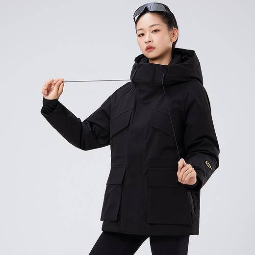 個调秋冬女升级黑金风壳4.0收腰短款冲锋衣鹅绒服8388 商品图4