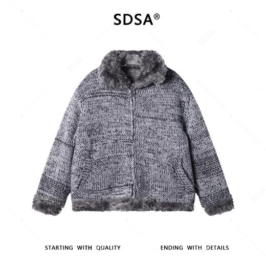 SDSA男士秋冬新款痞帅男装简约时尚双面可穿拉链毛衣外套百搭时尚 商品图0