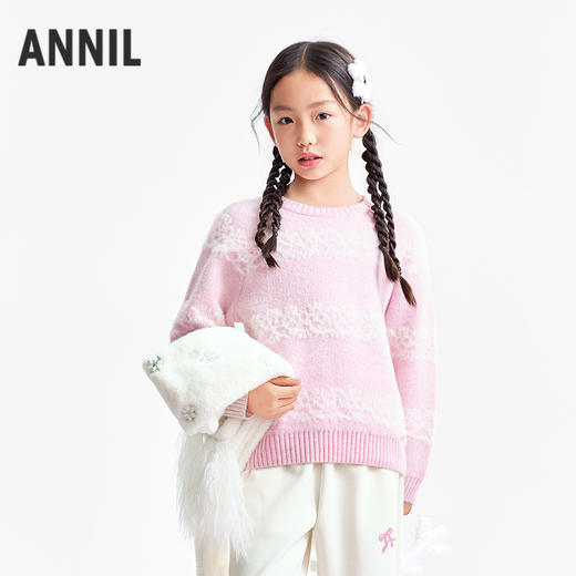 【实体店同款】女童长袖针织衫冬季新款安奈儿童装AG544067 商品图0