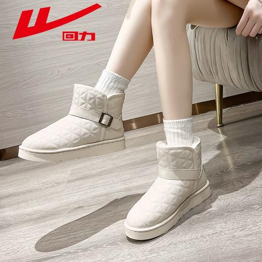 回力雪地靴女款冬季加绒加厚保暖棉靴女士短筒外穿厚底棉鞋子女鞋 商品图2