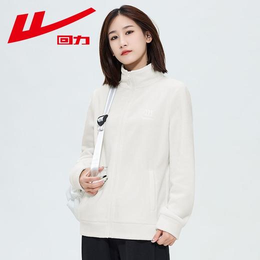 回力摇粒绒外套女士新款双面抓绒衣加厚保暖内胆户外运动冲锋夹克 商品图5