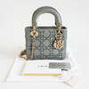 【95新】Dior迪奥LADY DIOR手袋灰色亮片刺绣三格戴妃手提单肩包女士101125NJT50 商品缩略图1