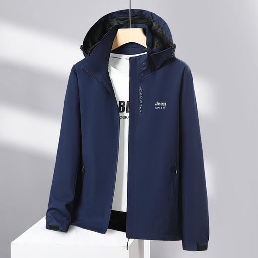 甄选 | 【吉普JEEP SPIRIT秋季冲锋衣6626款】情侣同款冲锋衣连帽可拆卸 户外纯色枫叶款 新款秋季冲锋衣 商品图13