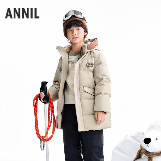 【实体店同款】男童中长款羽绒服冬季新款安奈儿童装AB545357 商品图0